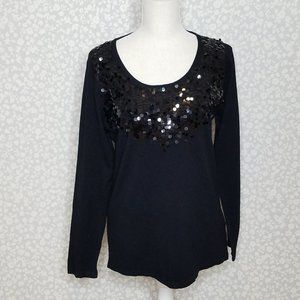 NWOT SIMONTON Says by George Simonton Sequin Knit Top